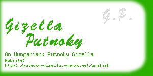 gizella putnoky business card